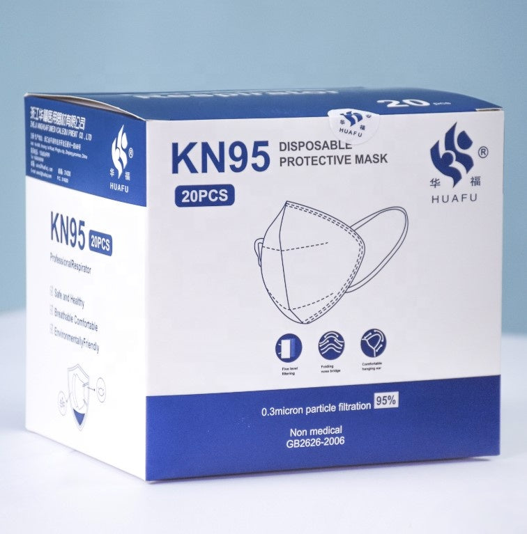 HUAFU KN95 Disposable Protective Mask 5 Level Filtering (20 Pieces)